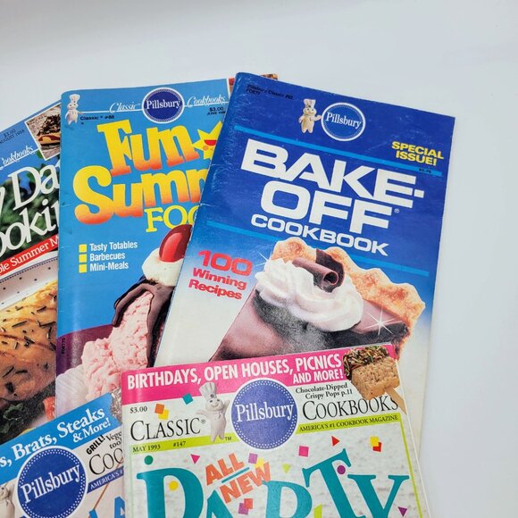 Pillsbury Cookbooks Lot Of 5 1988 1993 Bake-Off BBQ Party Summer Recipe Cooking - Picture 9 of 15